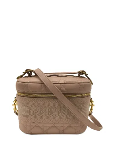 Pre-owned Dior 2021 Small Travel Vanity Bag In Brown