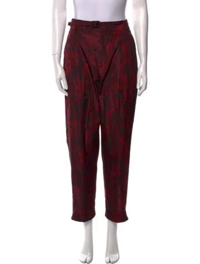 Pre-owned Dior 2021 Straight Leg Pants In Red