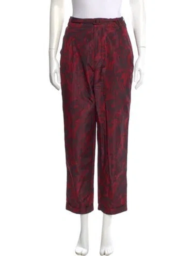 Pre-owned Dior 2021 Straight Leg Pants In Red
