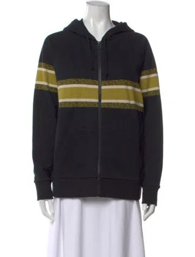 Pre-owned Dior 2021 Striped Hoodie In Black