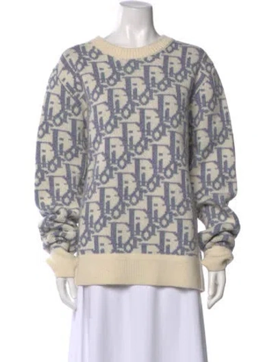 Pre-owned Dior 2021 Virgin Wool Sweater In Neutral