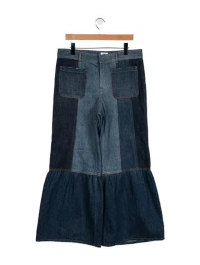 Pre-owned Dior 2021 Wide Leg Jeans In Blue