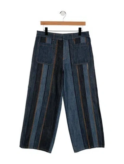 Pre-owned Dior 2021 Wide Leg Jeans In Blue