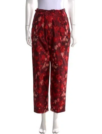 Pre-owned Dior 2021 Wide Leg Pants In Red