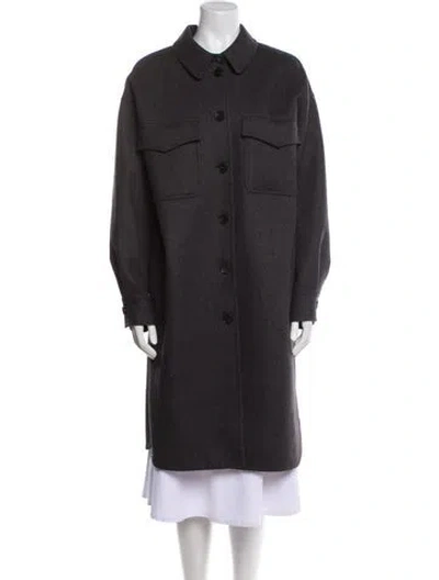 Pre-owned Dior 2021 Wool Fur Coat In Gray