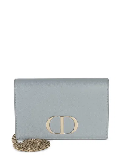 Pre-owned Dior 2022 30 Montaigne 2-in-1 Clutch Bag In Blue