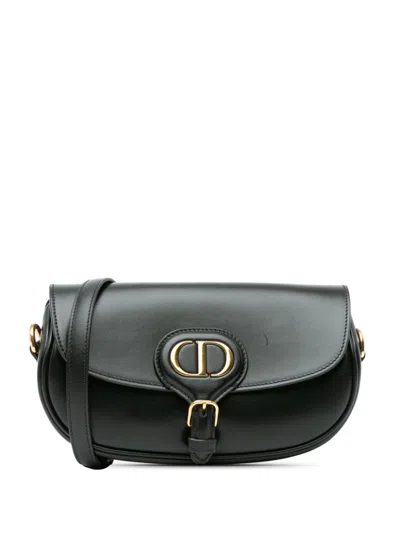 Pre-owned Dior 2022 Calfskin Bobby East West Crossbody Bag In Black