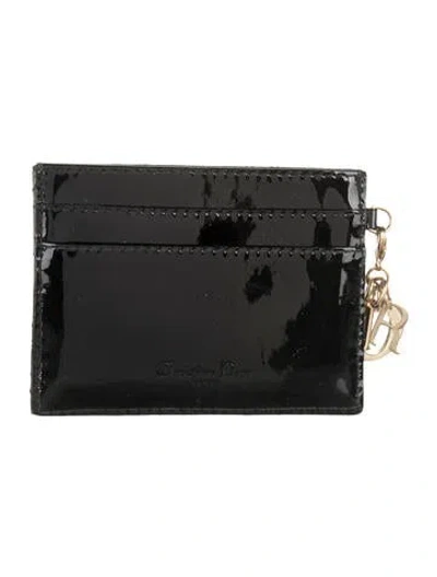 Pre-owned Dior 2022 Cannage Pattern Wallet In Black