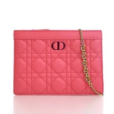 Pre-owned Dior 2022 Caro Every  Pouch In Pink