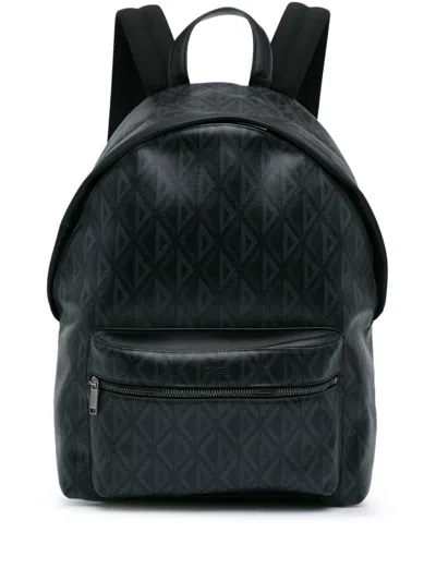 Pre-owned Dior 2022 Cd Diamond Rider Zipped Backpack In Black