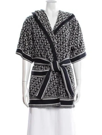Pre-owned Dior 2022 Graphic Print Robe In Black