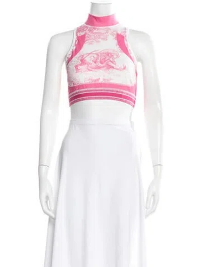 Pre-owned Dior 2022 Graphic Print Sports Bra In Pink