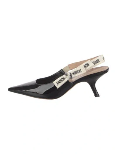 Pre-owned Dior 2022 J'a Slingback Flats In Black