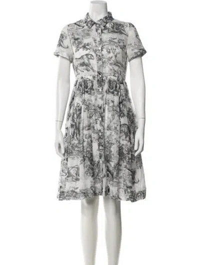 Pre-owned Dior 2022 Knee-length Dress In Gray