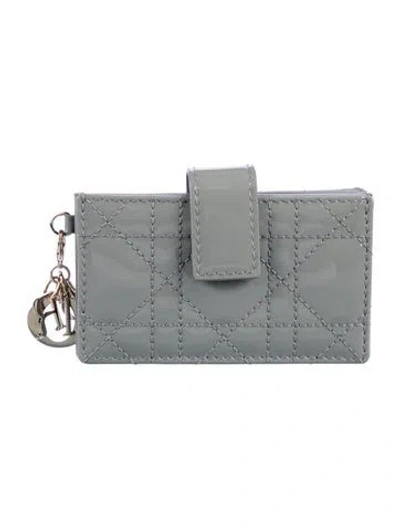 Pre-owned Dior 2022 Lady  5-gusset Card Holder Wallet In Gray
