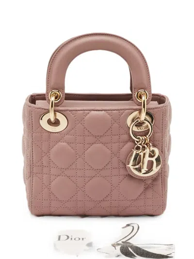 Pre-owned Dior 2022 Lady  Cannage Tote Bag In Pink