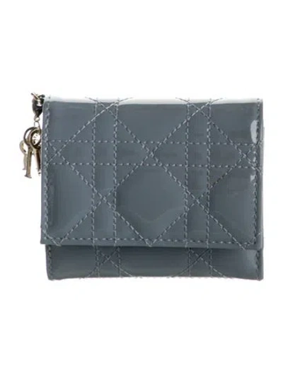 Pre-owned Dior 2022 Lady  Wallet In Blue