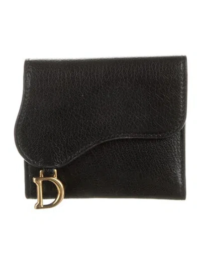Pre-owned Dior 2022 Leather Wallet In Black