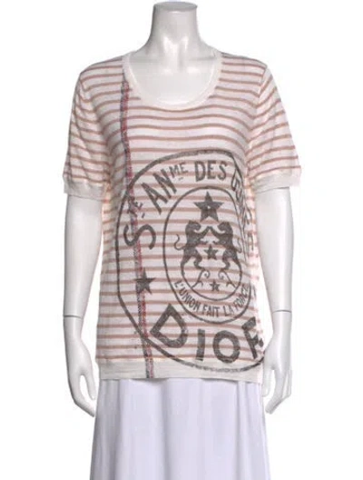 Pre-owned Dior 2022 Linen Top In Neutrals