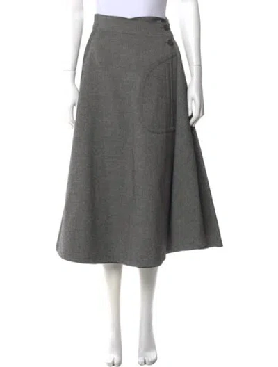 Pre-owned Dior 2022 Midi Length Skirt In Gray