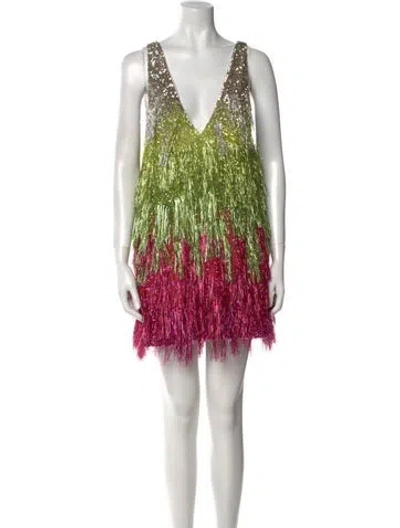 Pre-owned Dior 2022 Mini Dress In Green