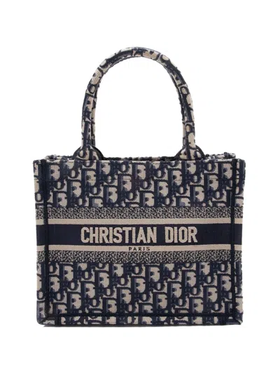 Pre-owned Dior 2022 Oblique Tote Bag In Blue