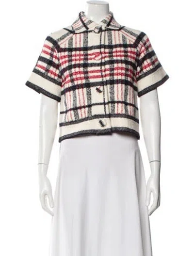 Pre-owned Dior 2022 Plaid Print Jacket W/ Tags In Neutral