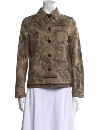 Pre-owned Dior 2022 Printed Jacket In Neutral