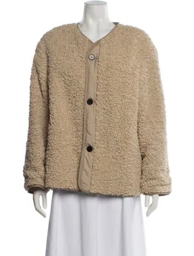 Pre-owned Dior 2022 Reversible Faux Fur Jacket In Neutral