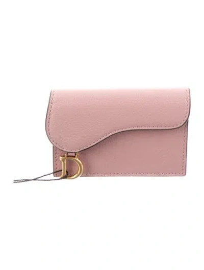 Pre-owned Dior 2022 Saddle Wallet W/ Tags In Pink