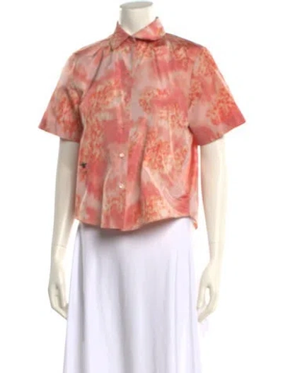 Pre-owned Dior 2022 Silk Button-up Top In Pink