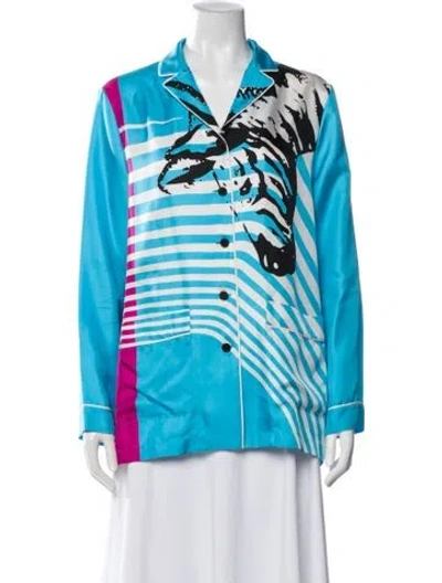 Pre-owned Dior 2022 Silk Pajamas In Blue