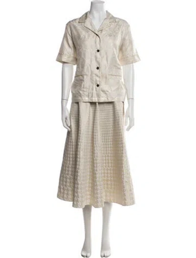 Pre-owned Dior 2022 Silk Top In Metallic/neutrals