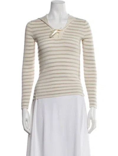 Pre-owned Dior 2022 Striped Sweater In Neutral