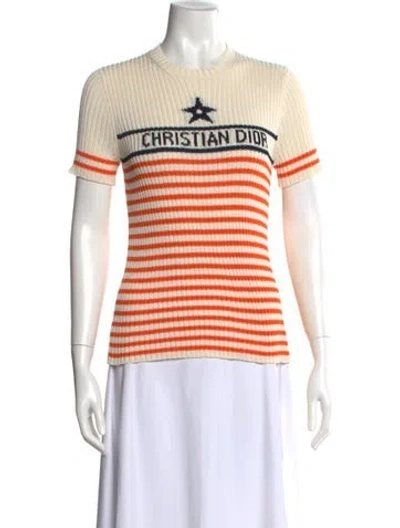 Pre-owned Dior 2022 Striped Sweater In Neutral