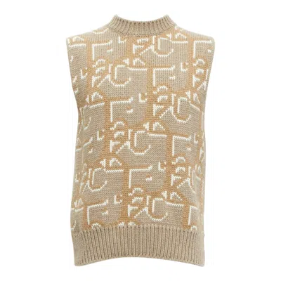 Pre-owned Dior 2022 Travis Scott Cactus Jack 100% Cashmere Monogram Sweater Vest Xxs In Sand