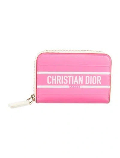 Pre-owned Dior 2022 Vibe Voyageur Card Holder Wallet In Pink