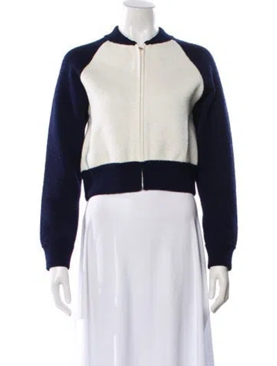 Pre-owned Dior 2022 Virgin Wool Bomber Jacket In Neutral