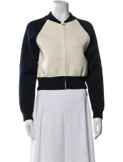 Pre-owned Dior 2022 Virgin Wool Bomber Jacket In Neutrals