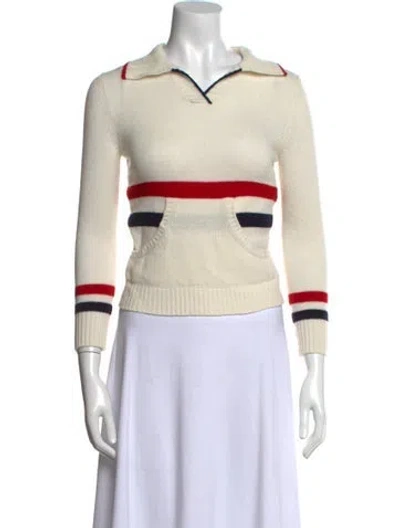 Pre-owned Dior 2022 Virgin Wool Sweater In White