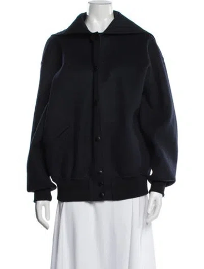 Pre-owned Dior 2022 Wool Bomber Jacket In Blue