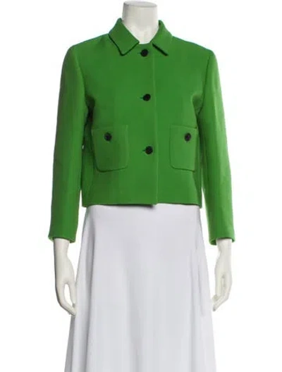 Pre-owned Dior 2022 Wool Evening Jacket In Green