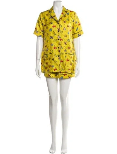 Pre-owned Dior 2022 Zodiac Lounge Set In Yellow