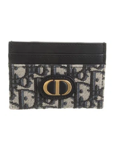 Pre-owned Dior 2023 30 Montaigne Freesia Card Holder In Blue
