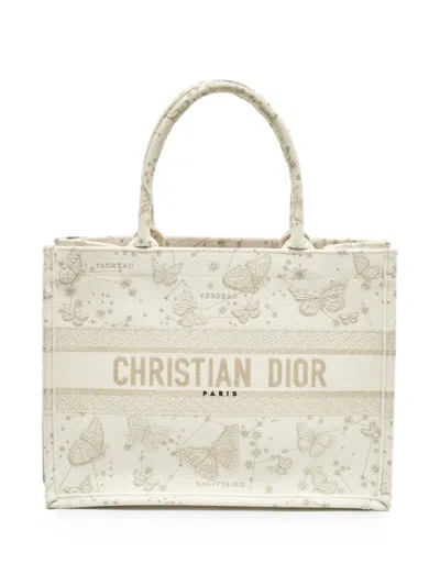 Pre-owned Dior 2023 Butterfly Book Tote Bag In Neutral