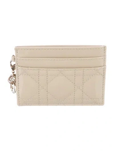 Pre-owned Dior 2023 Cannage Lady  Card Holder Card Holder In Neutrals