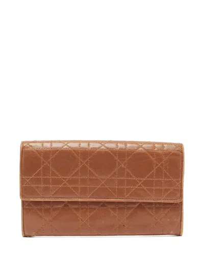 Pre-owned Dior 2023 Cannage-quilted Wallet