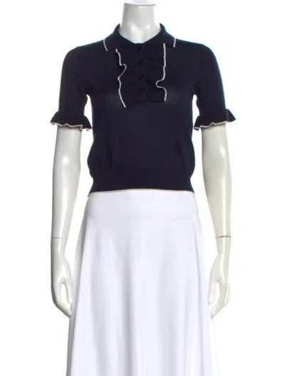 Pre-owned Dior 2023 Cashmere Polo In Blue