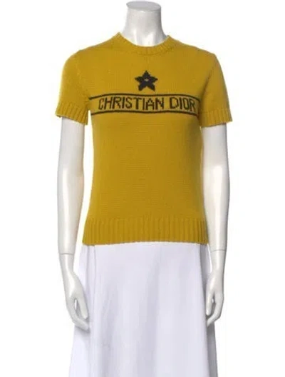Pre-owned Dior 2023 Cashmere Sweater W/ Tags In Yellow