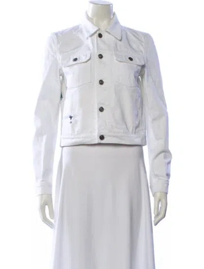 Pre-owned Dior 2023 Denim Jacket In White